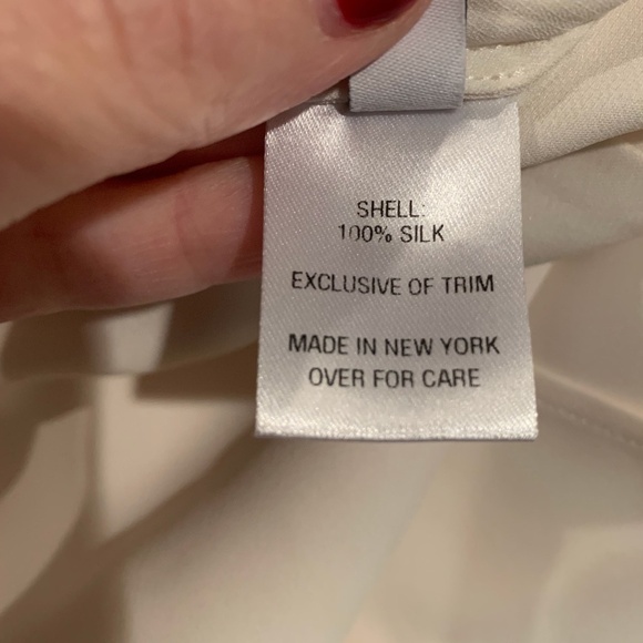 Kimora Lee Simmons Midi Length Silk Skirt Cream size 6 - Picture 6 of 9